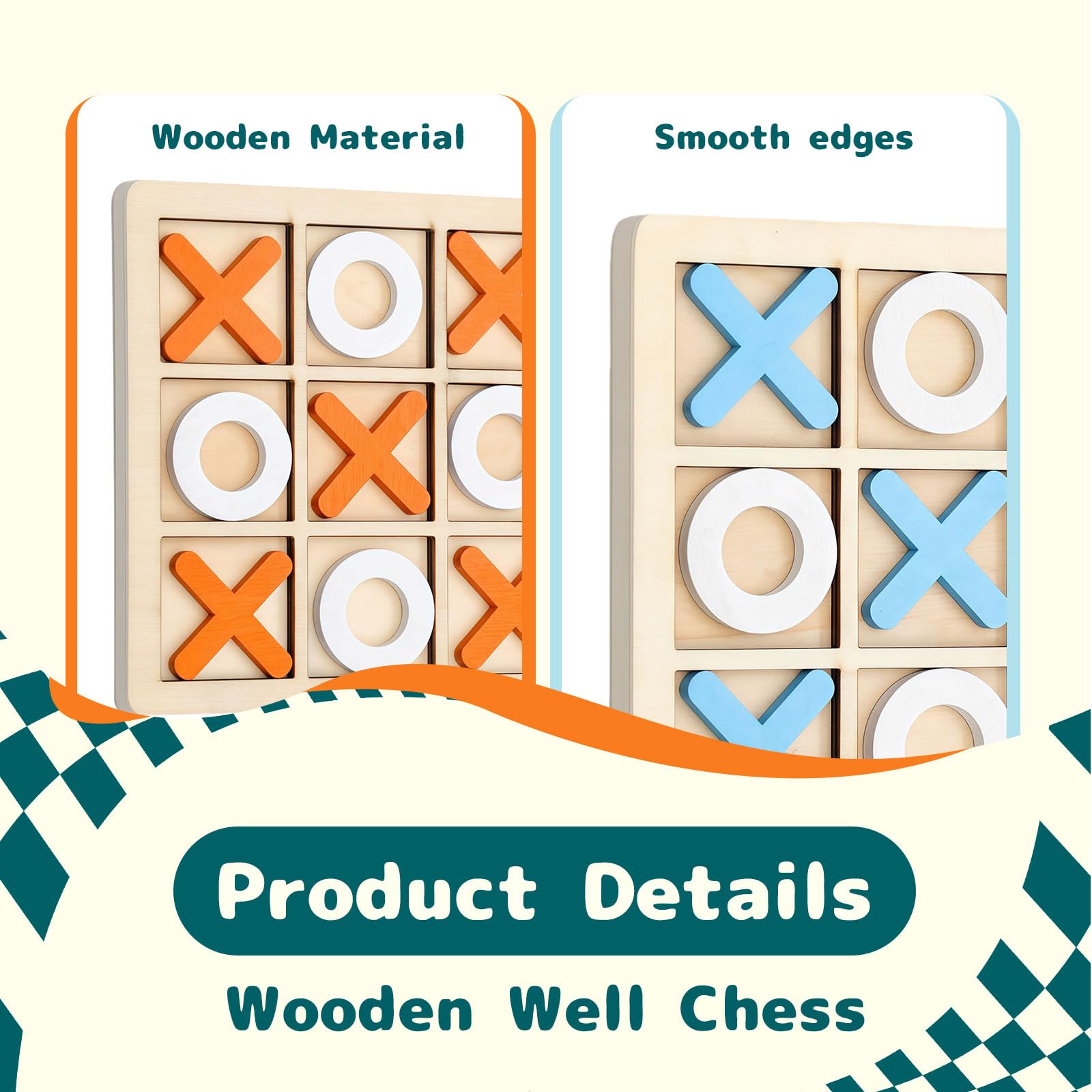Comprar Tic Tac Toe - 3 en raya de madera - juego de estrategia para 2 jugadores | Juegos para jugar entre niños Comprar Tic Tac Toe - 3 en raya de madera - juego de estrategia para 2 jugadores | Juegos para jugar entre niños