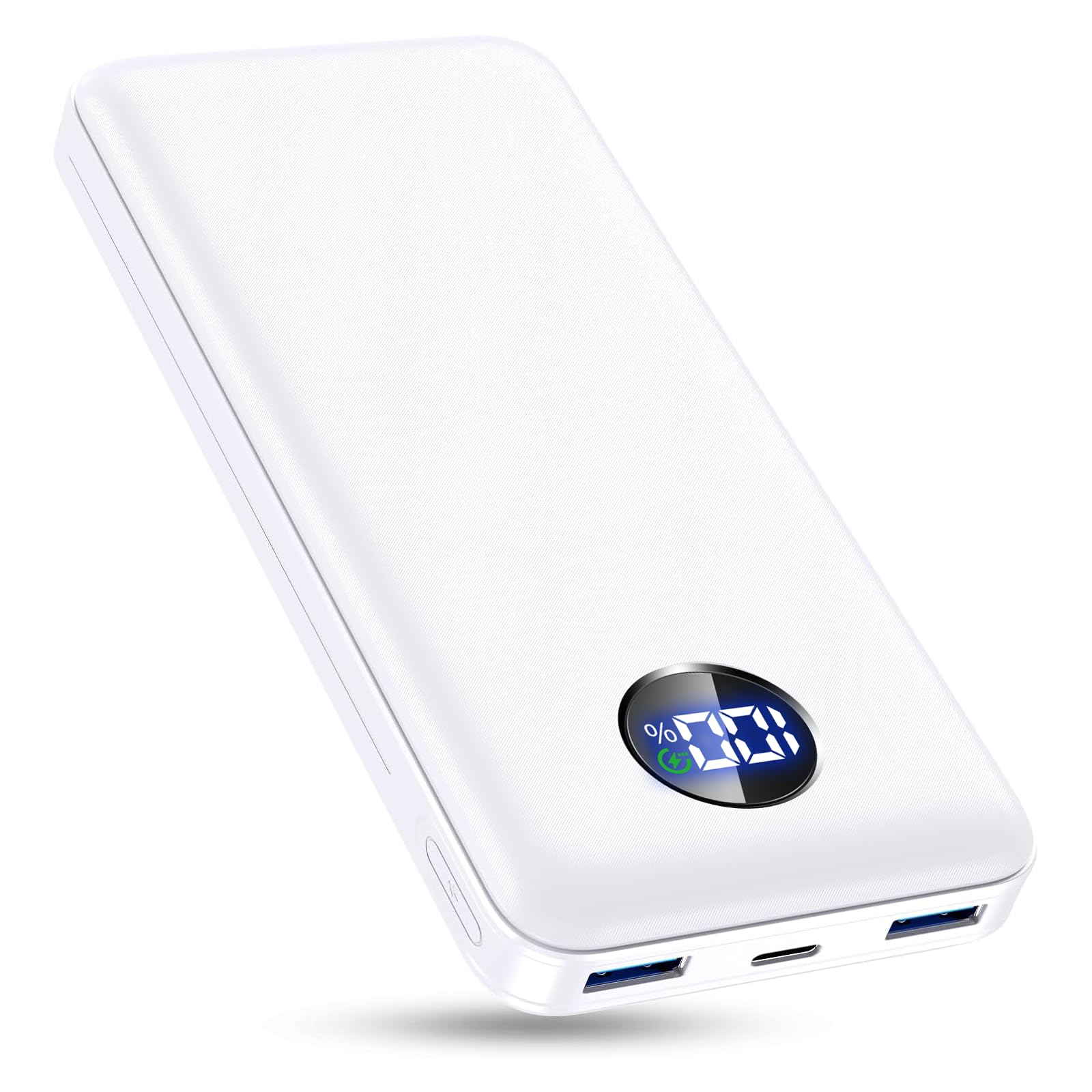 Power Bank, 26.800mAh Powerbank, Externe Handy-Akkus mit 22.5-W-Schnellladefunktion, USB-C-Eingang & -Ausgang, PD 3.0 und QC 4.0. Kompatibel mit iPhone 17, 16, 15, 14, für Samsung Galaxy S25,White