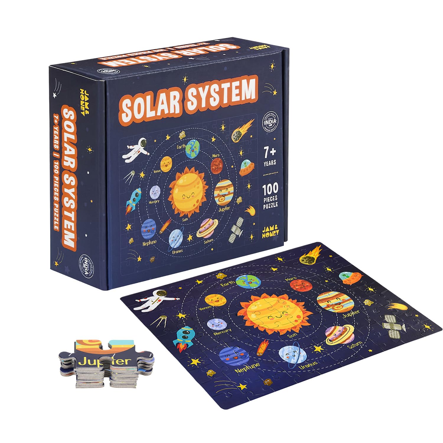 Amazon Brand - Jam & Honey Outer Space Solar Sytem Jigsaw Puzzle | Zero Gaps | Learning Aid | Educational Toy | for Boys & Girls | Suited for Ages 7 Years and Above | 100 Pieces,for Kid (B0CXDT7W9J) Amazon Price History, Amazon Price Tracker