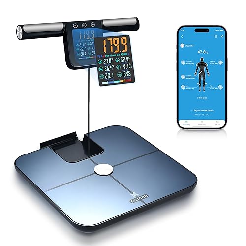 EILISON Báscula inteligente para peso corporal báscula digital de baño de precisión de 8 electrodos para analizador de composición corporal muscular