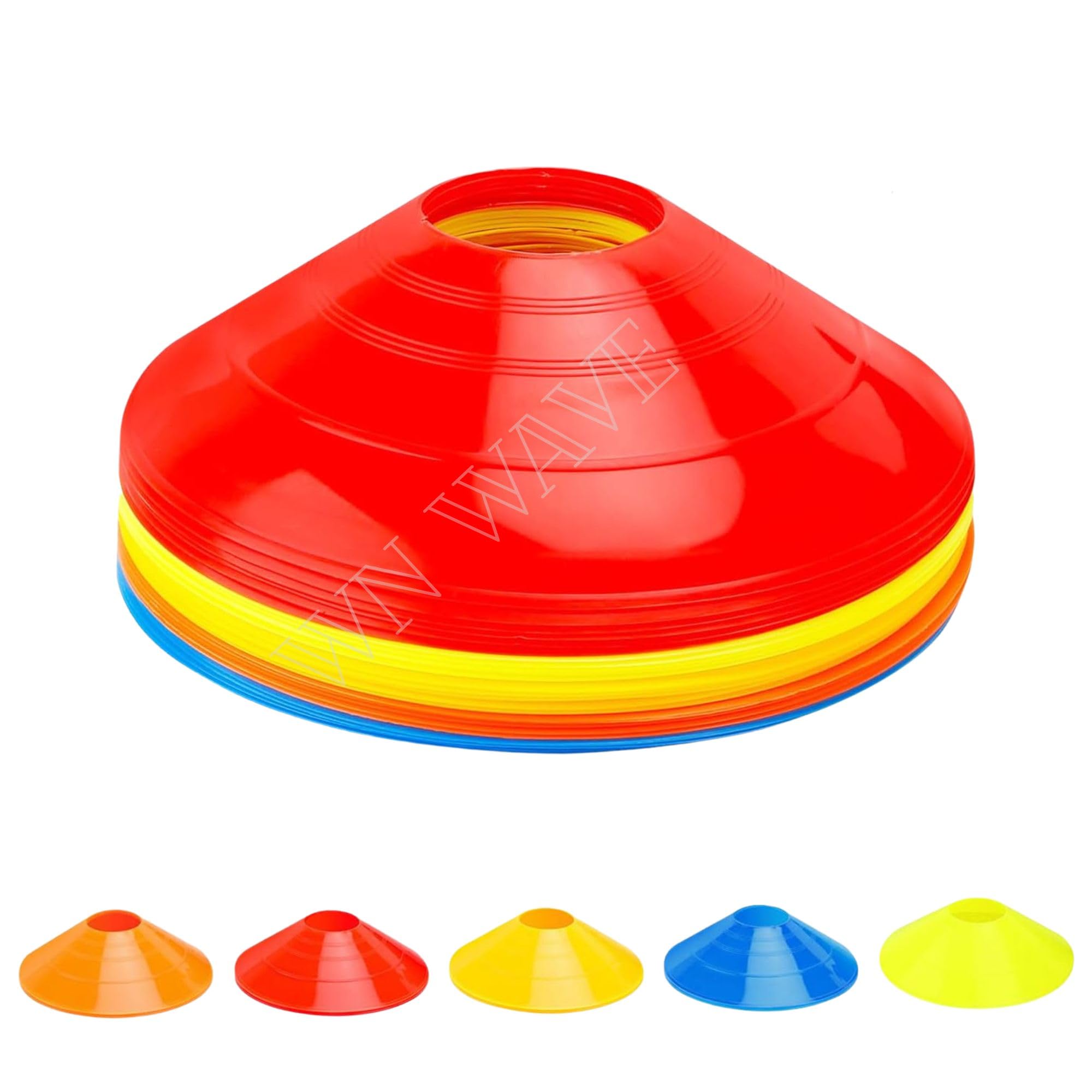 Agility Soccer Training Cones – Set of 20 Multicolor Flexible Marker Cones for Sports, Football, Kids, Running, Fitness & Speed Drills | 20cm Size | Durable & UV Resistant Cones-image-43