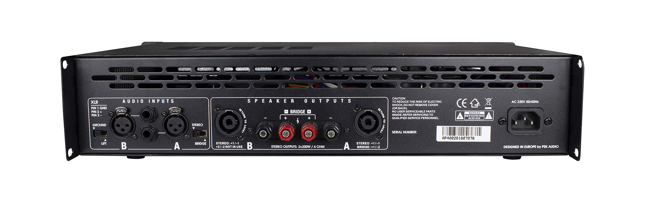 PSK AUDIO - AP-400 ETAPA POTENCIA 2 X 200W