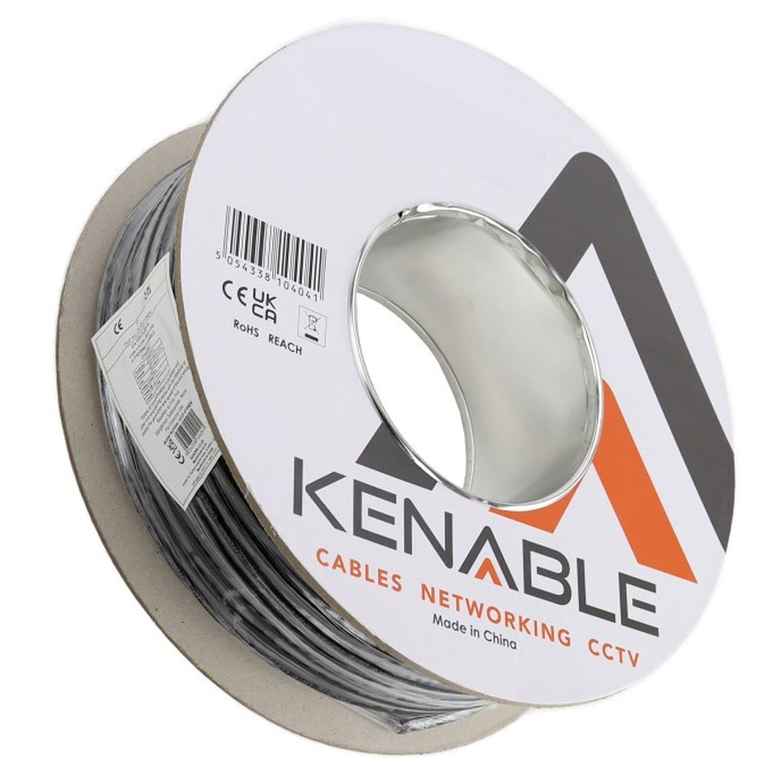 Kenable™ - Cavo Ethernet esterno schermato CAT6A per esterni, in rame, bobina SF/FTP, 50 m [50 metri]