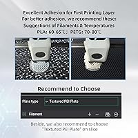 Vista 5 de PEO PET Placa de Construcción Lisa para Bambu Lab X1C X1 X1E P1P P1S P2S A1, Lámina de Acero de Resorte PEO PET Placa de Cama Flexible para Bambu