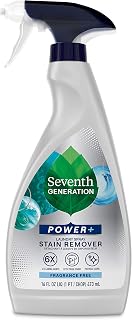 Seventh Generation Free & Clear Unscented Laundry Stain Remover Spray, 16 Fl Oz - Plant-Based Enzymes for Tough Stains