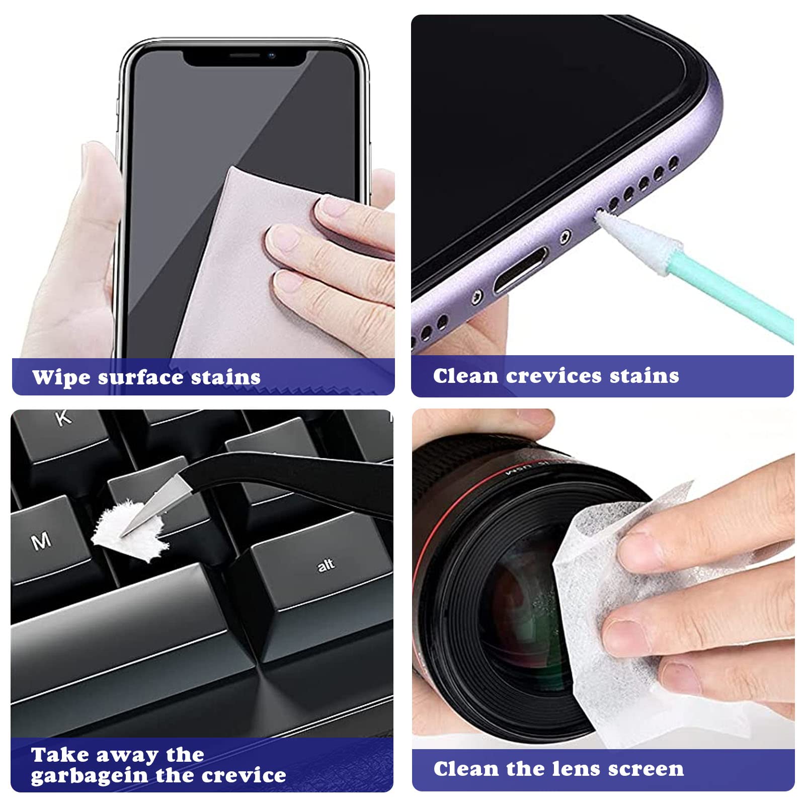Edglete iPhone Cleaning Kit, Mobile Phone Cleaning Kit - Charging Port Cleaner, Headphone Cleaning Set for iPhone Speaker, Smartphone, Repair Tools for iPad Pro