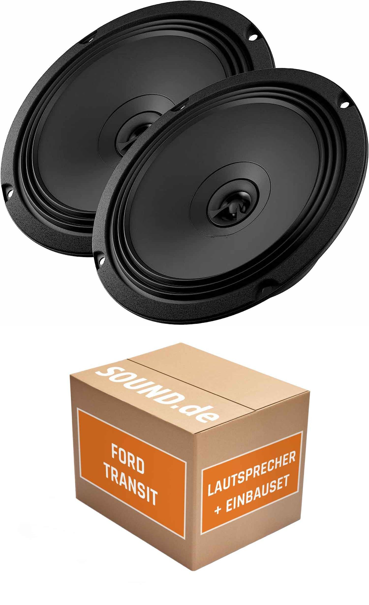 Lautsprecher Boxen Einbaupaket für Audison APX 65 kompatibel mit Ford Transit, 6 Generation vorne | 2X Tief-Mitteltöner mit integriertem Hochtöner 210W MAX