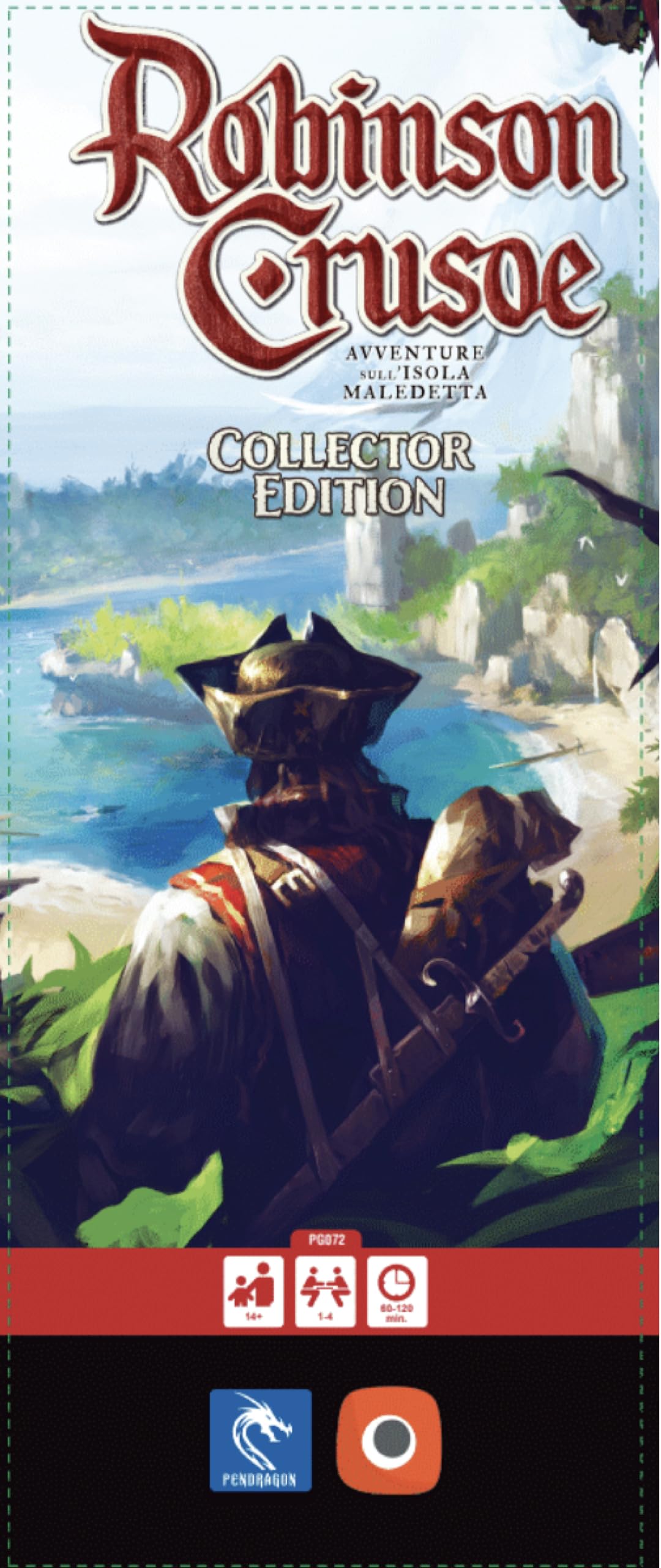 Pendragon - Robinson Crusoe Collector Edition - Gioco da Tavolo Italiano | Avventuroso, Esplorativo, Cooperativo o Solitario, 1-4 Giocatori, 14+