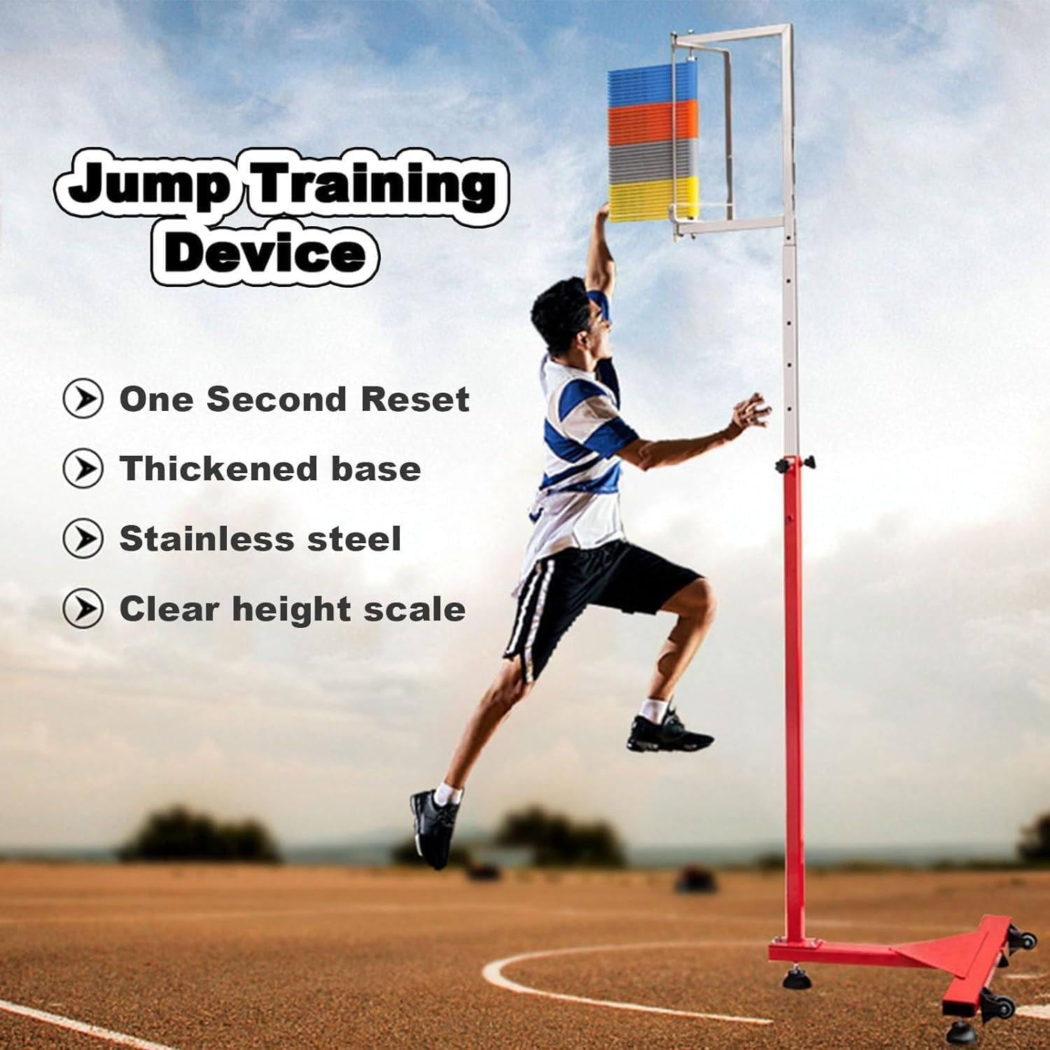 RENJJPBO Vertical Jump Trainer Adjustable Height Jump Tester Gym Vertical Jump Measurement Tool Vertical Jump Test Stick Pole Leap Measurer