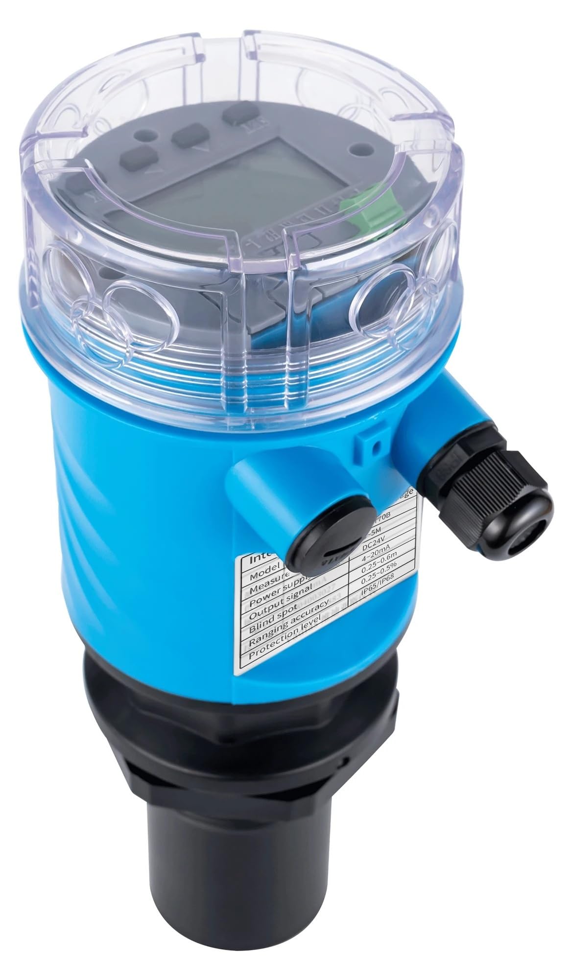 Sensor ultrasónico de nivel de agua, medidor de 3/5m, 10m, 15m, 20m, relés de 4-20mA, salida, medidor ultrasónico de nivel de tanque de agua, distancia inalámbrica(0-10m 4-20mA)