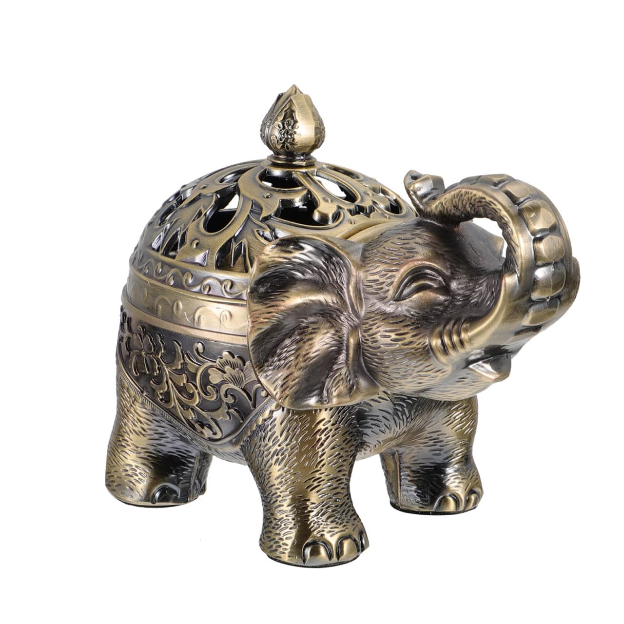 Éléphant four à parfum élégant en métal pour décoration raffinée