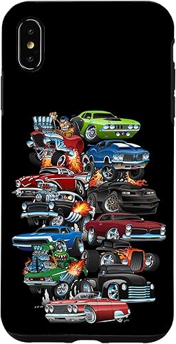 Vista 22 de Funda para iPhone 13 Hotrods, autos clásicos, coches musculosos y carros de carreras