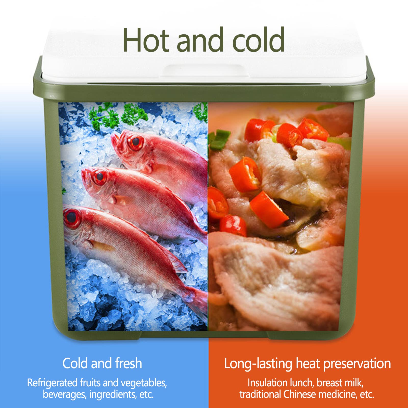 6L Outdoor Incubator Portable Food Storage Box Car Cold Ice Fishing Box Fridge For Home Camping Traveling Outdoor Incubator Food Storage Boxes For Fridge With Lids Ice Fishing Box, Coolers & Cool