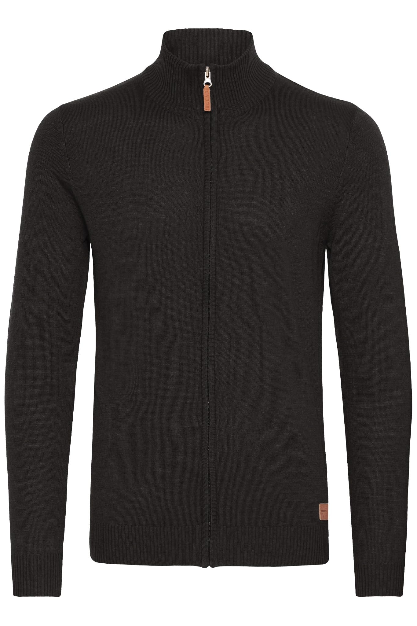 Blend BHNorman Herren Strickjacke Cardigan Feinstrick Pullover mit Stehkragen Reißverschluss Rippbündchen Baumwollmischung Regular fit