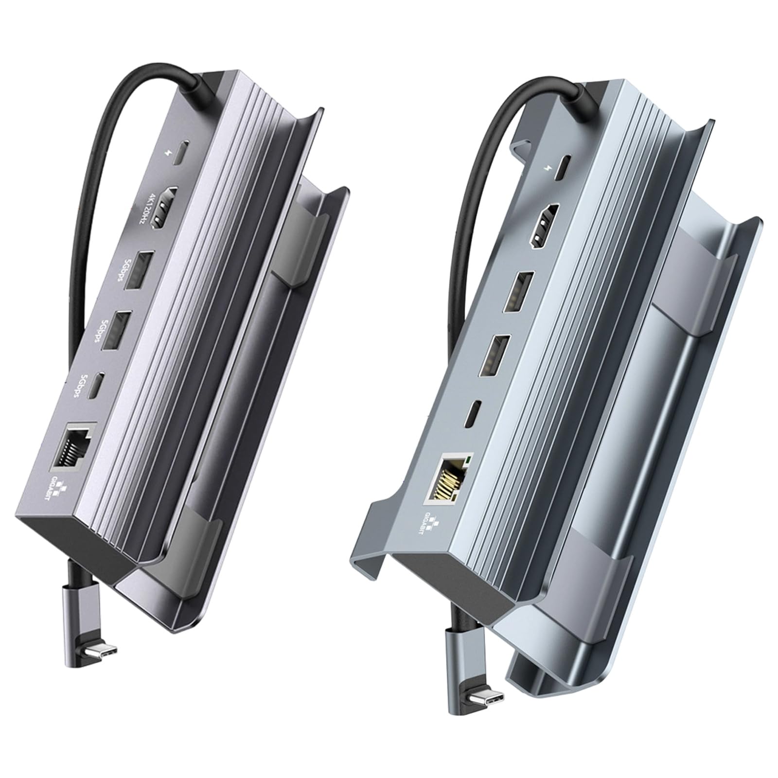 Dock da gioco USB C 6 in 1 con HDTV 4K 120 Hz PD100W Ricarica rapida e Gigabit Ethernet per Dock da gioco per SteamHandheld