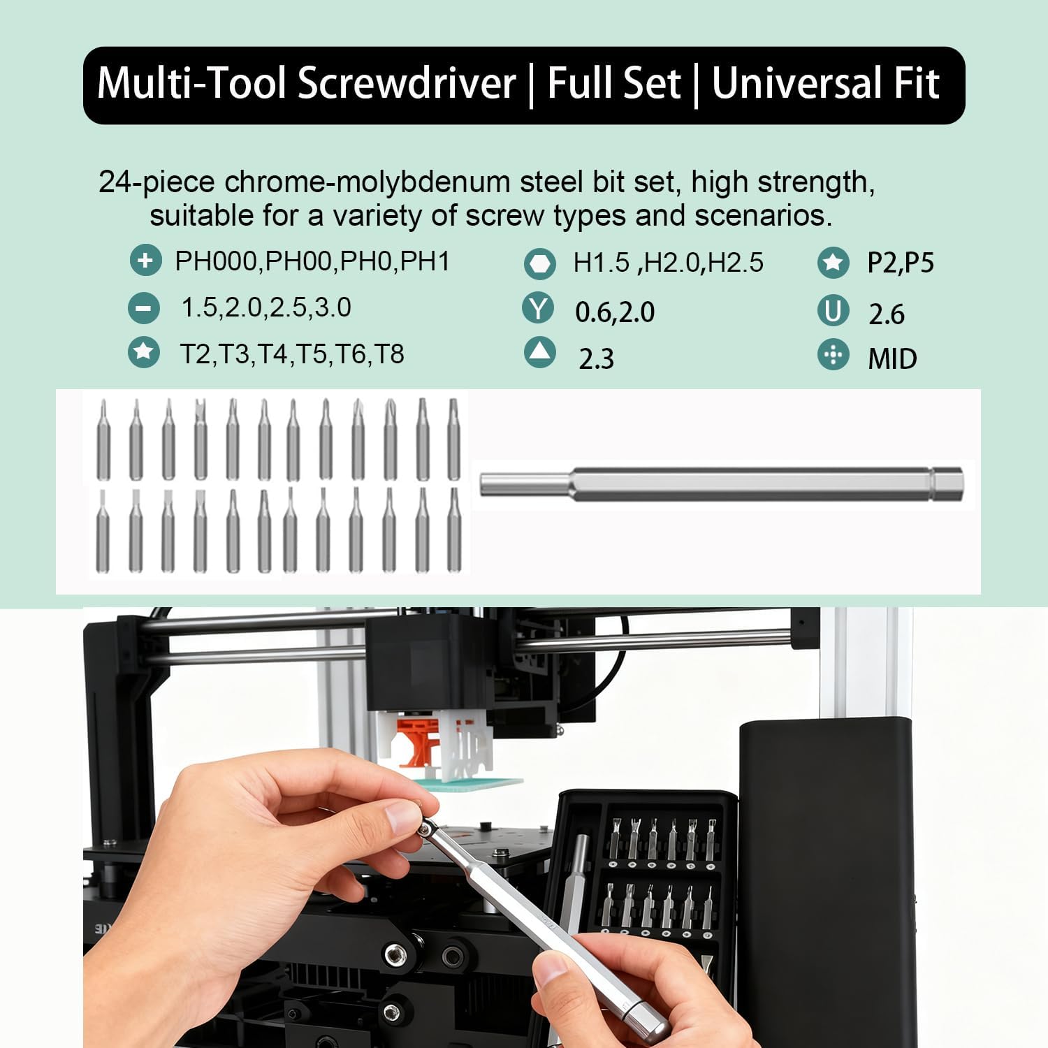 3D Printer Tool Kit, 68Pcs 3D Printing Tool Kit Assembly/Removal/Digital Caliper/Deburring/Model Processing/Spirit Level/Cleaning Tool Set Box 3D Printer Accessories for 3D Printing