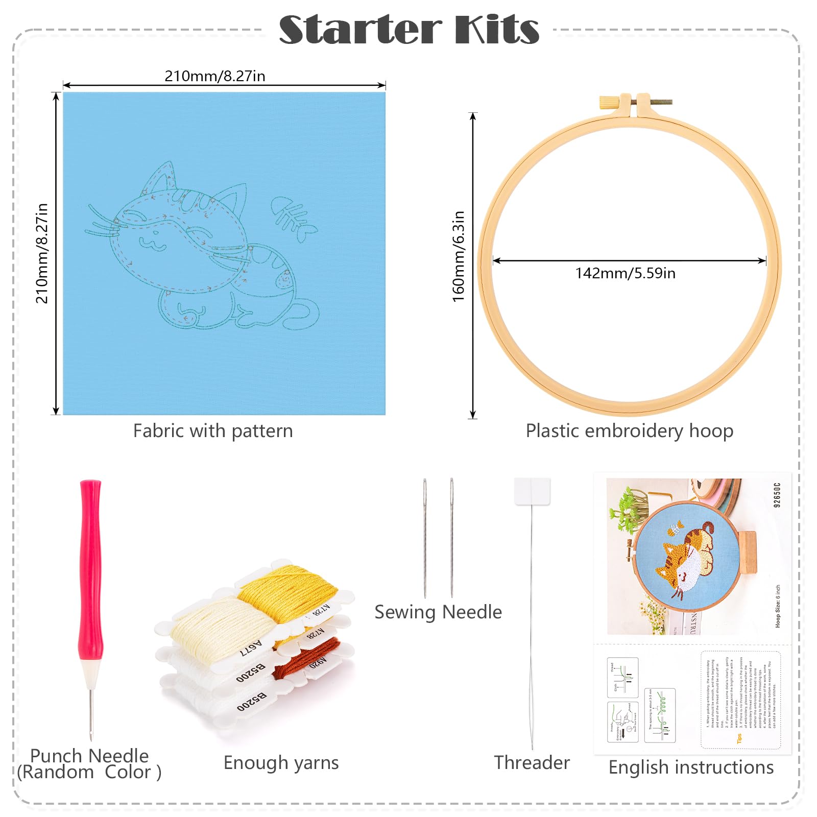 Kit Punch Needle Broderie Paresseux – Lettre S, Fournitures Complètes Pour Débutants, Activité Manuelle Créative