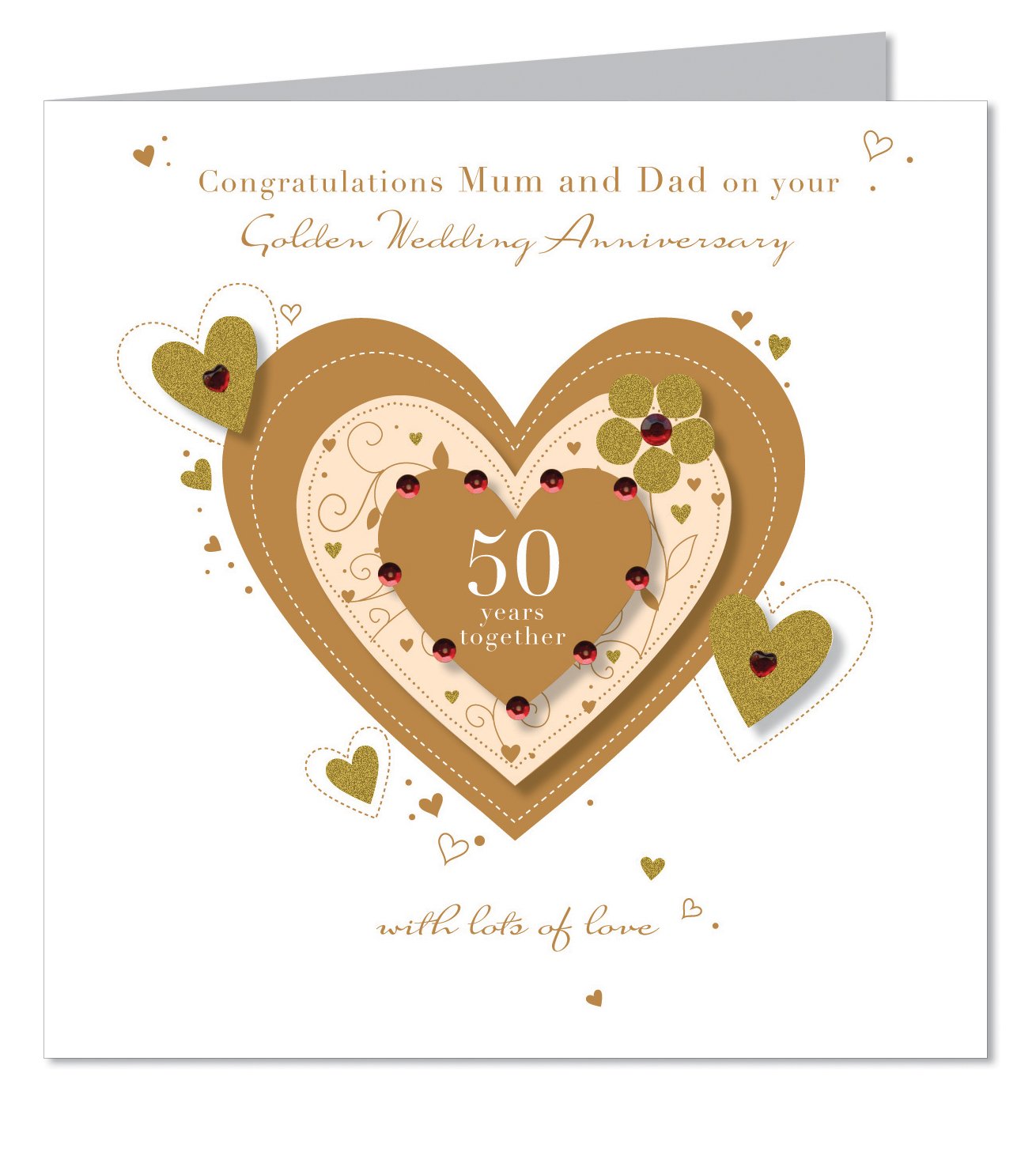 Carte D'anniversaire Faite Main Talking Photos - Format 20x20 Cm - Doré De Luxe - Message Personnalisé