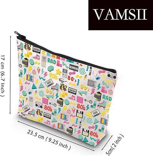 Miniatura 2 de VAMSII Bolsa de cosméticos de los 80's Vibes Regalo de fiesta de los 90, regalo elevado de los años 90, nostalgia de los 80, divertido regalo de los