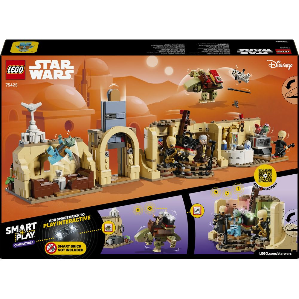 LEGO Star Wars SMART Play: Kantyna Mos Eisley 75425 | Interaktywna zabawka dla dzieci 8+, seria SMART Play, prezent Star Wars, klocki dla chłopca i dziewczynki, 666 elementów