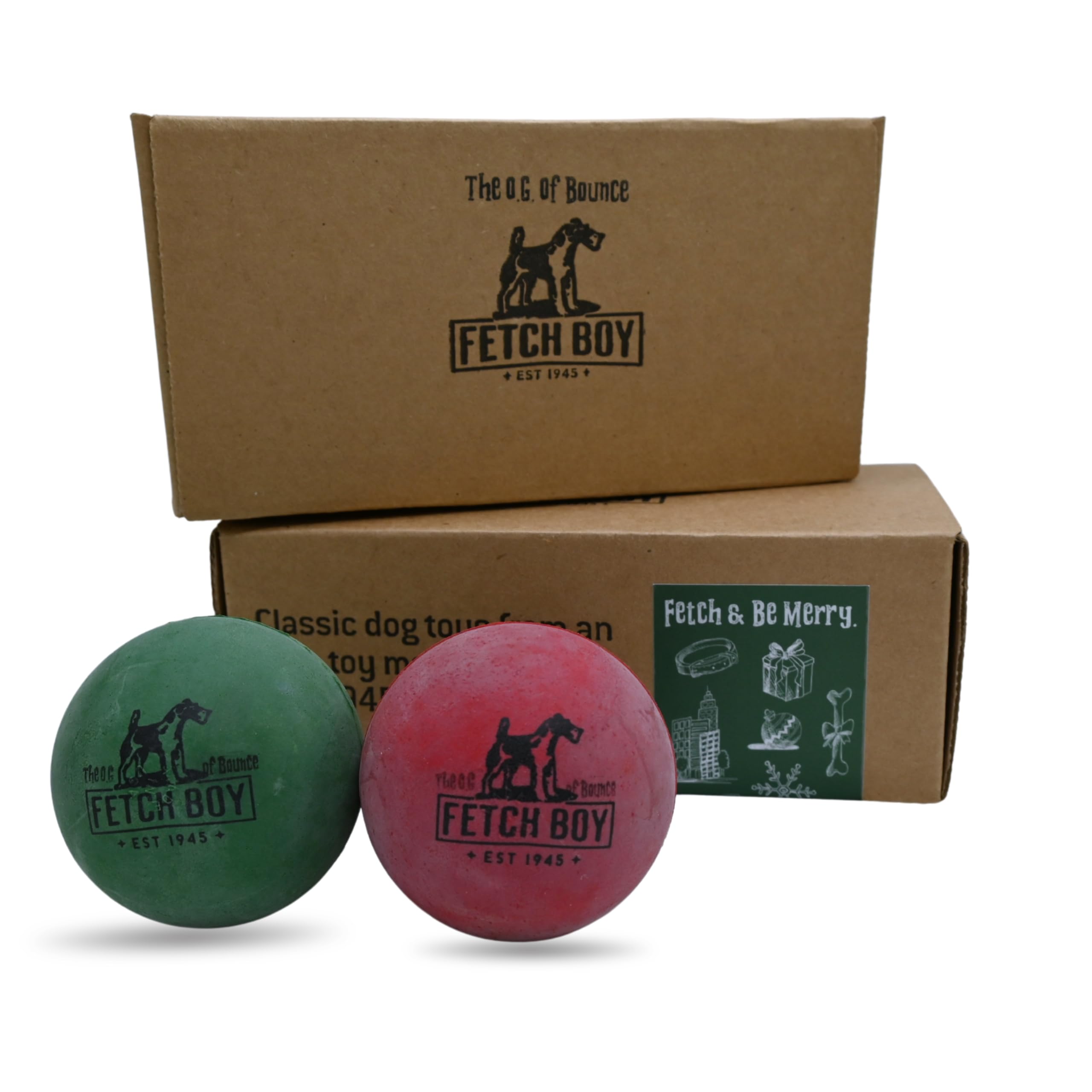 Fetch Boy The O G of Bounce Rubber Dog Ball Christmas Dog Toy Made in USA 2 5
