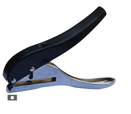 Metal plata mano 14 pulgadas 0.236 in redondo resistente solo círculo agujero perforador para tarjetas de identificación tarjetas de PVC insignia