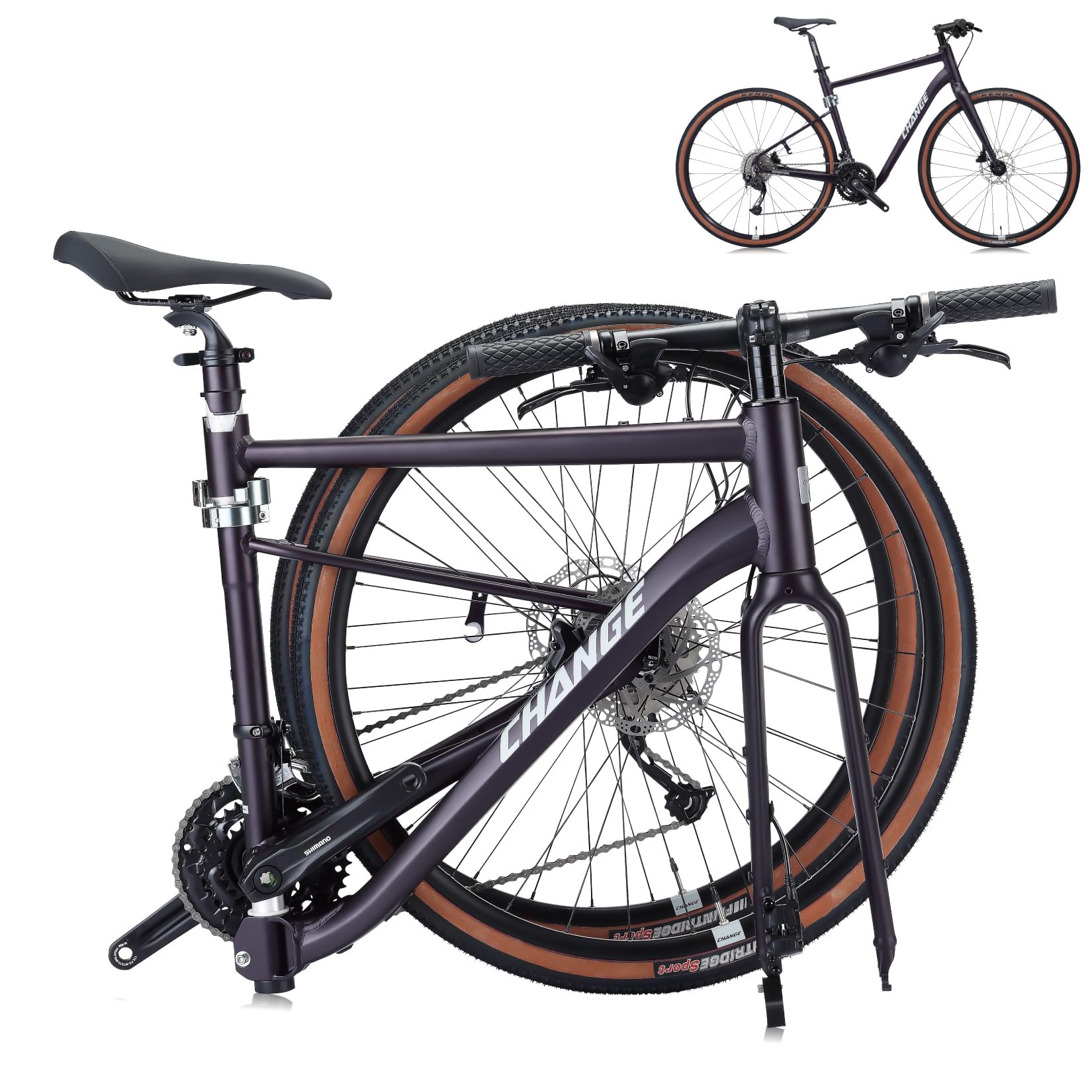 Amazon | 折りたたみ自転車 - CHANGE 700C グラベルバイク 大人用 軽量
