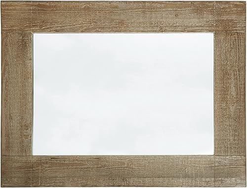 Miniatura 6 de Signature Design by Ashley Waltleigh Farmhouse - Espejo de acento color marrón envejecido