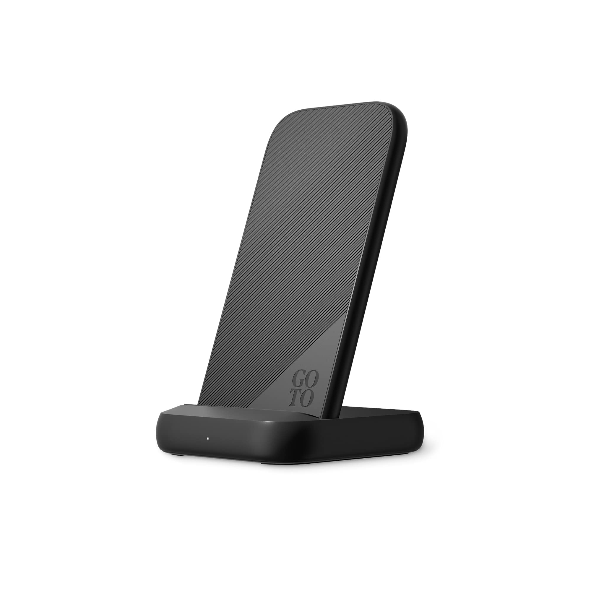 GoTo 10W Wireless Charging Stand, Universal Wireless Charger for All Qi-Enabled Cell Phones, Apple iPhone, Samsung, Google, Motorola, Sony, and Other Android Devices