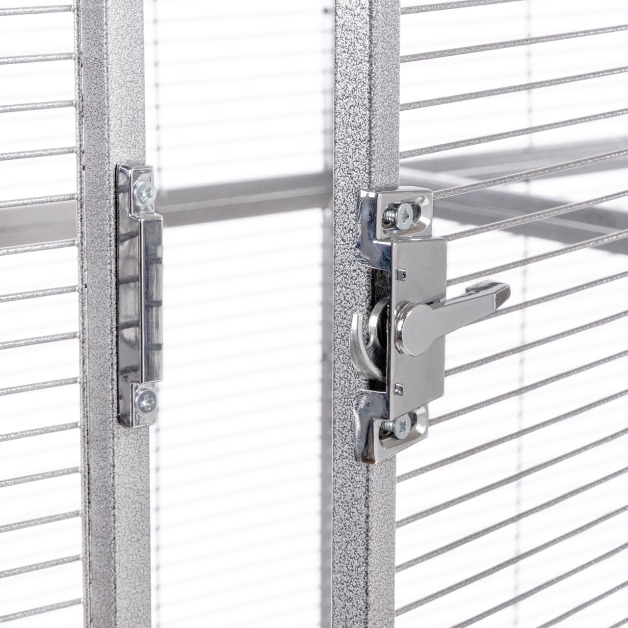 Montana Cages | Premium Voliere New Sydney I Vogelkäfig für Sittiche und kleine Papageien, inkl. 2 Näpfe, 4 Lenkrollen, AVILON Pulverbeschichtung, Platinum Edition, ca. 90 x 70 x 180cm