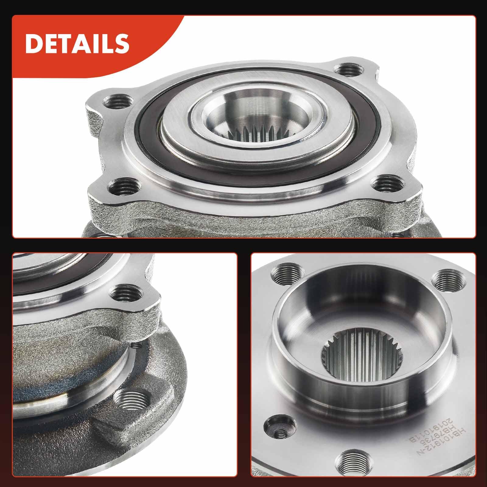 Frankberg Set Cuscinetti Ruota Posteriori Con Anello ABS Per BMW X5 (E70, F15) E X6 (E71, F16) - Ricambio 33416770974