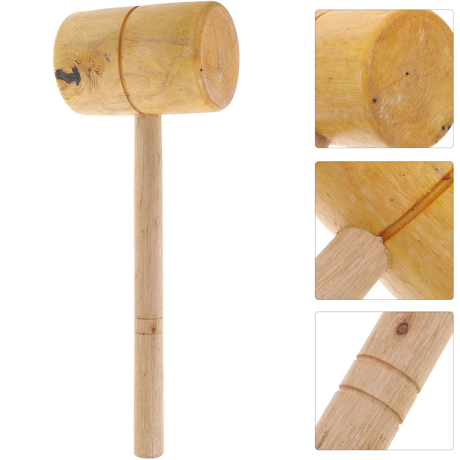 Marteau de Menuisier en Bois Khaki, Outil Manuel de Travail du Bois | Stabilité Renforcée, Résistance à Corrosion, Finition Anti-glisse, Format Compact pour Atelier