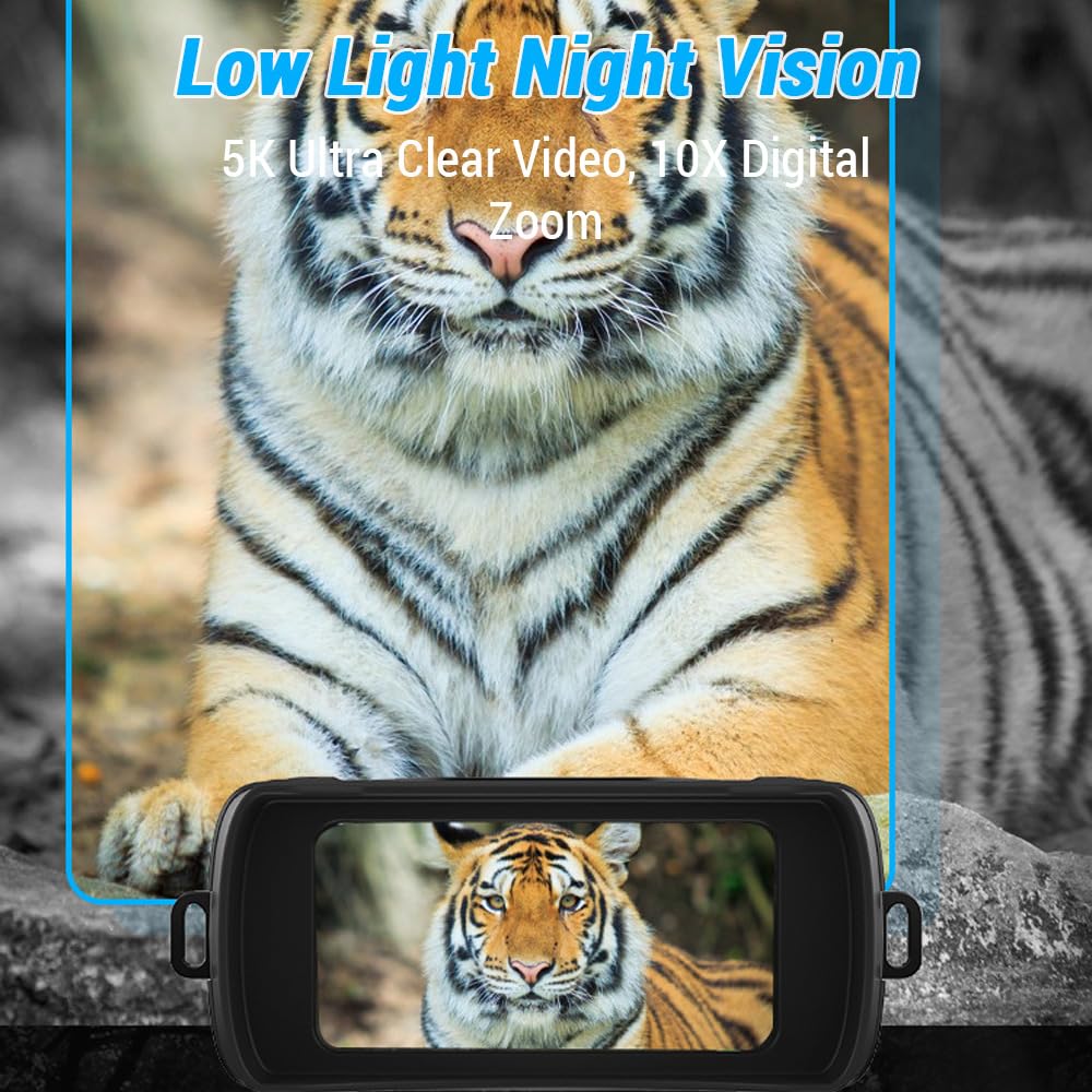 Lixada Nachtsichtgerät, Nachtsichtbrille für Tag- und Nachtjagd, Digitale Nachtsicht Monokular/Fernglas, Infrarot Nachtsicht mit IR-Beleuchtung für die Jagdüberwachung und Wildtierbeobachtung