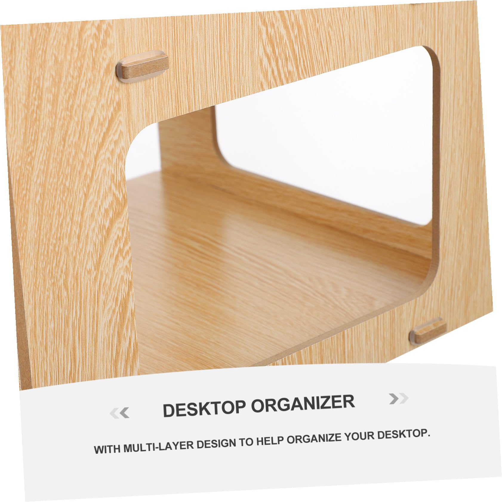 Homoyoyo Supporto Stampante da Tavolo in Legno Multi-layer per Organizzare Oggetti Ufficio