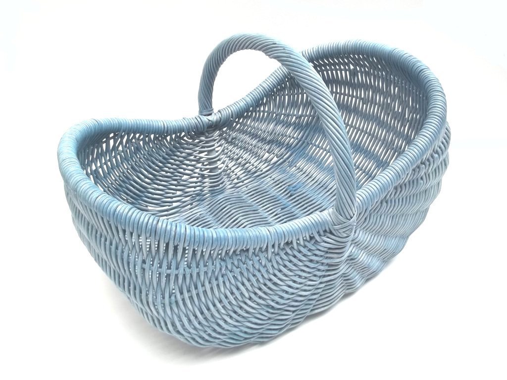 Holzkorb, Zeitungskorb, Erntekorb aus Rattan