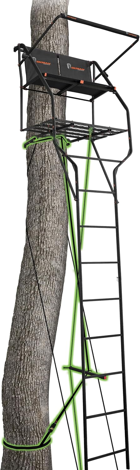 OL'MAN 18’ Marksman 2-Person Jaw & Truss Hunting Ladder Tree Stand