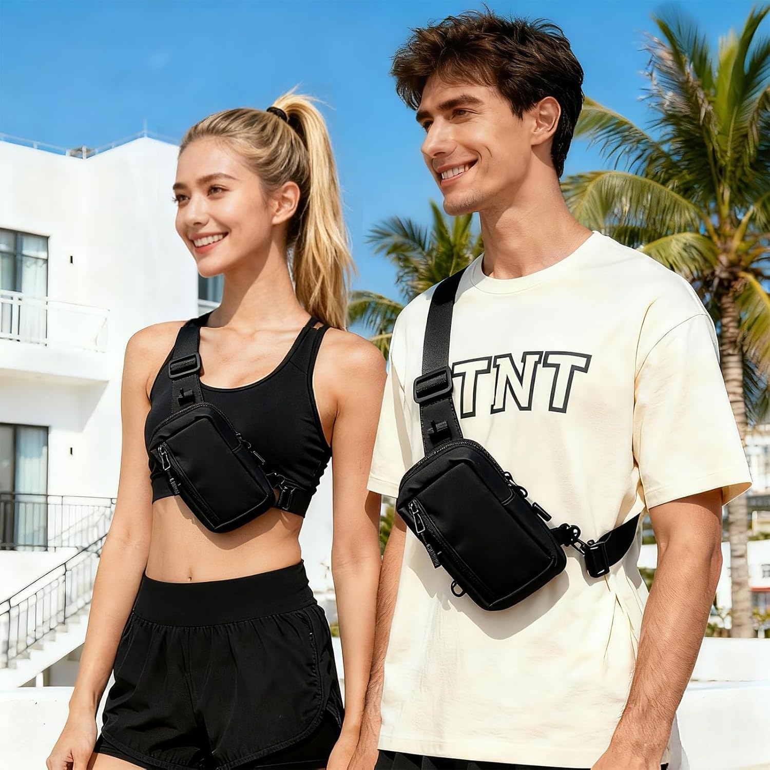 GORELAX Small Crossbody Sling Bag Compact Chest Pack for Men Women EDC Phone Purse Running Hiking Travel - Image 3