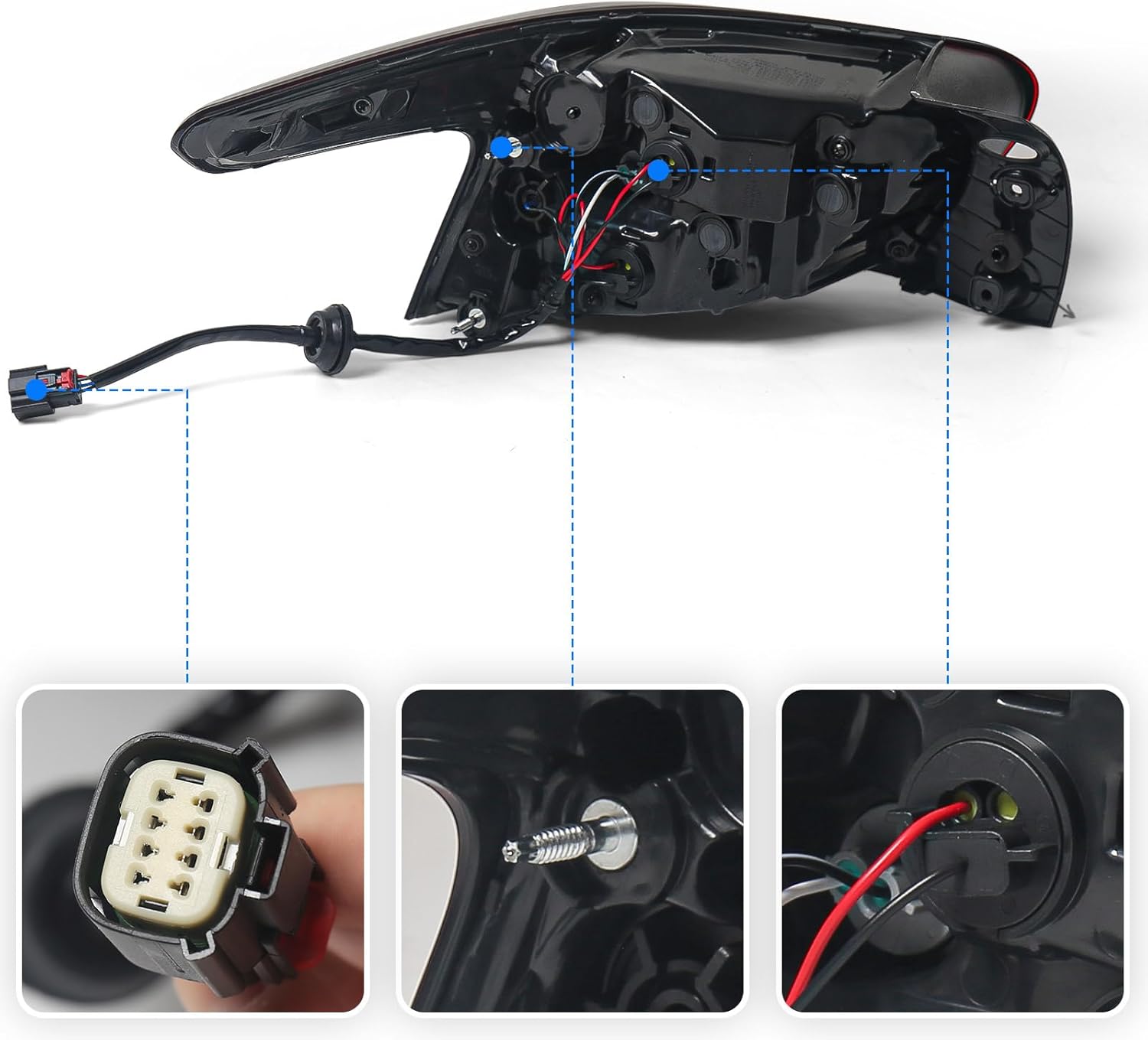LED Tail Light Assembly Compatible with Chevy Trax 2024 2025 Outer Taillight Rear Lamp Right Passenger Side 42865505 42905696