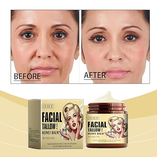 Miniatura 3 de Sarga de ternera batida y bálsamo de miel nuevo sebo de res para la piel - Bálsamo de miel de sargo batido - Crema hidratante facial orgánica con