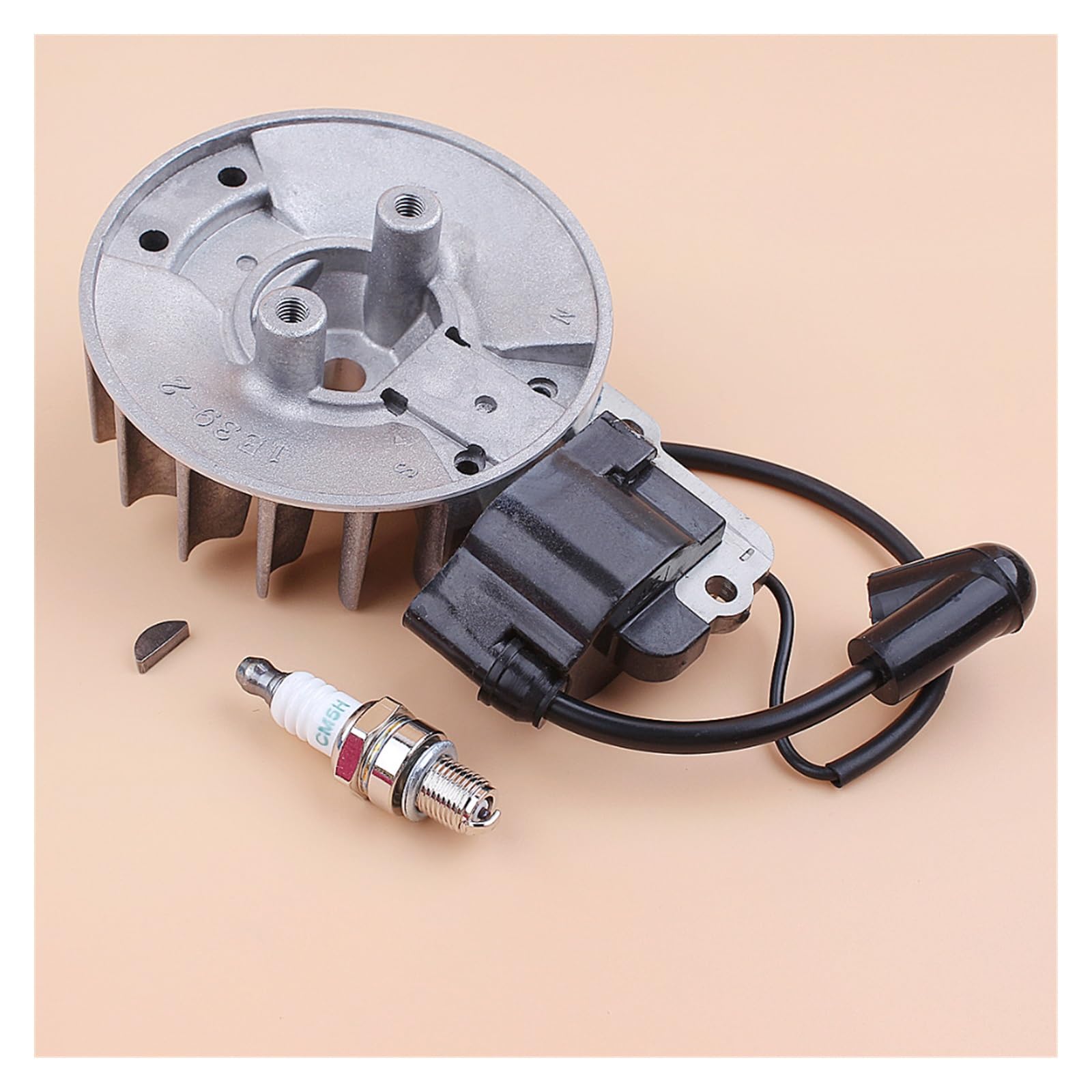 Kit de bujía de módulo de bobina de encendido de volante compatible con Motor GX25 GX25N HHT25S FG110, cortador de cepillo, cortacésped