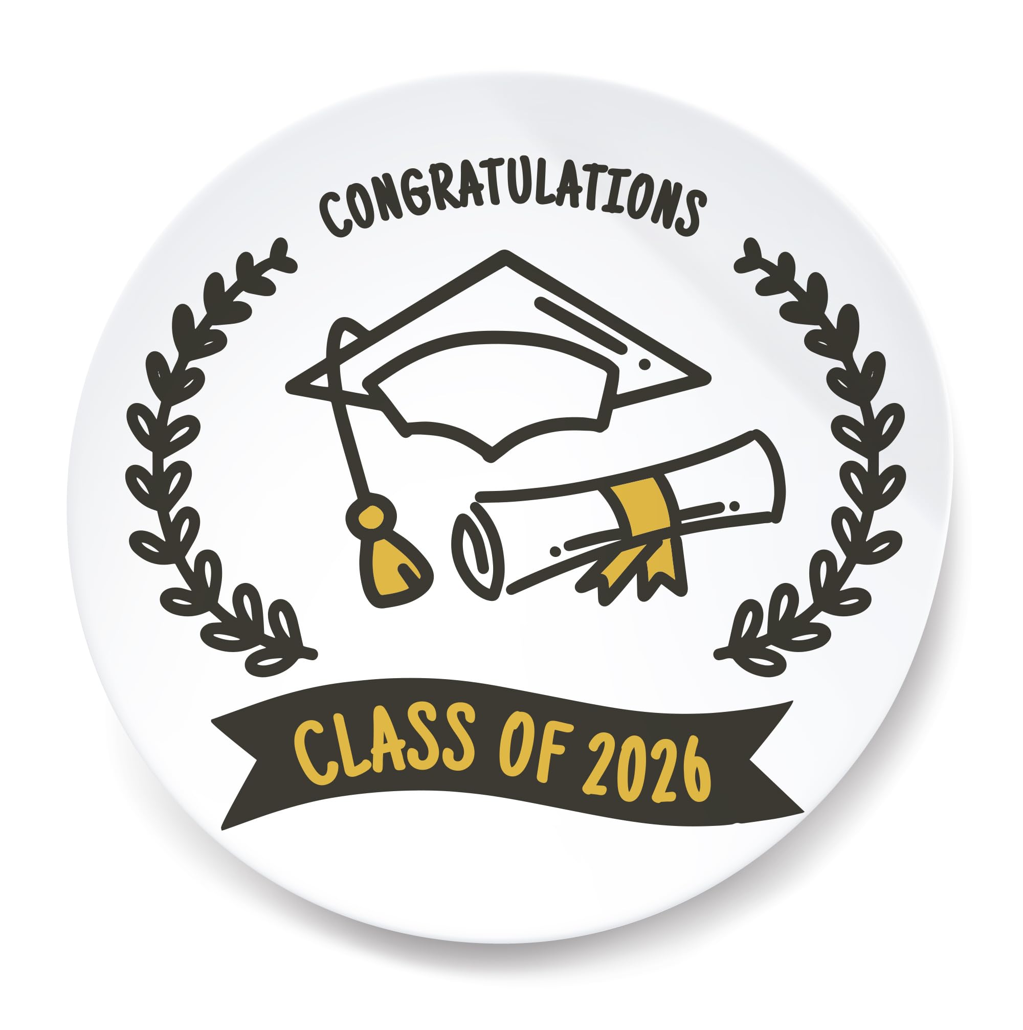 stika.co Set of 72 Graduation 2026 Paper Labels - Adhesive Colourful Decorative Sticker - Craft Sticker