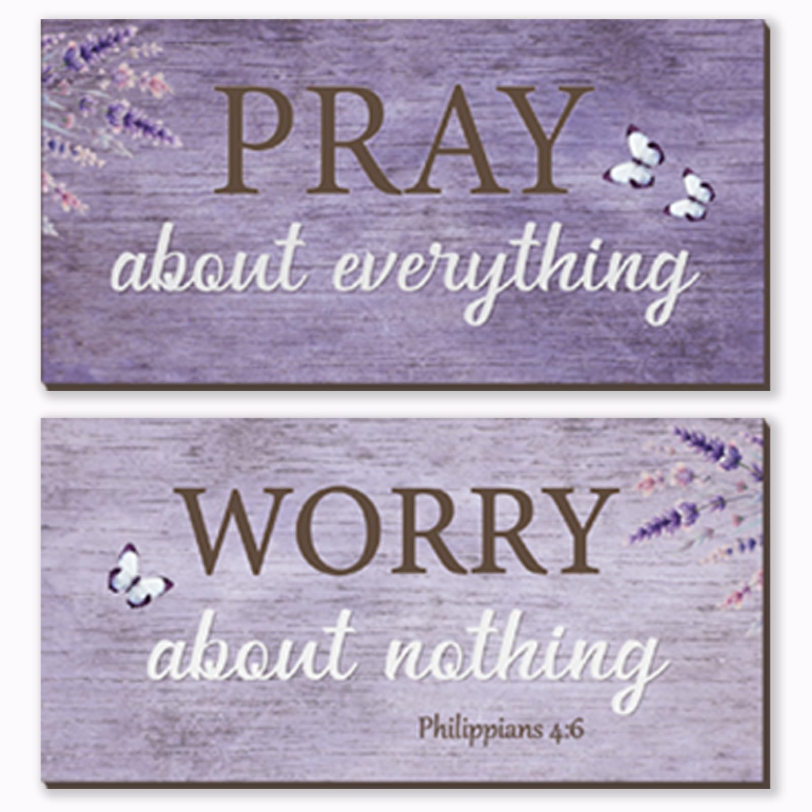 ZONWUTHY 2 Pieces Purple Bathroom Decor Bible Prayer Bathroom Accessories Christian Religious Gift Purple Room Decoration For Home Bedroom Office