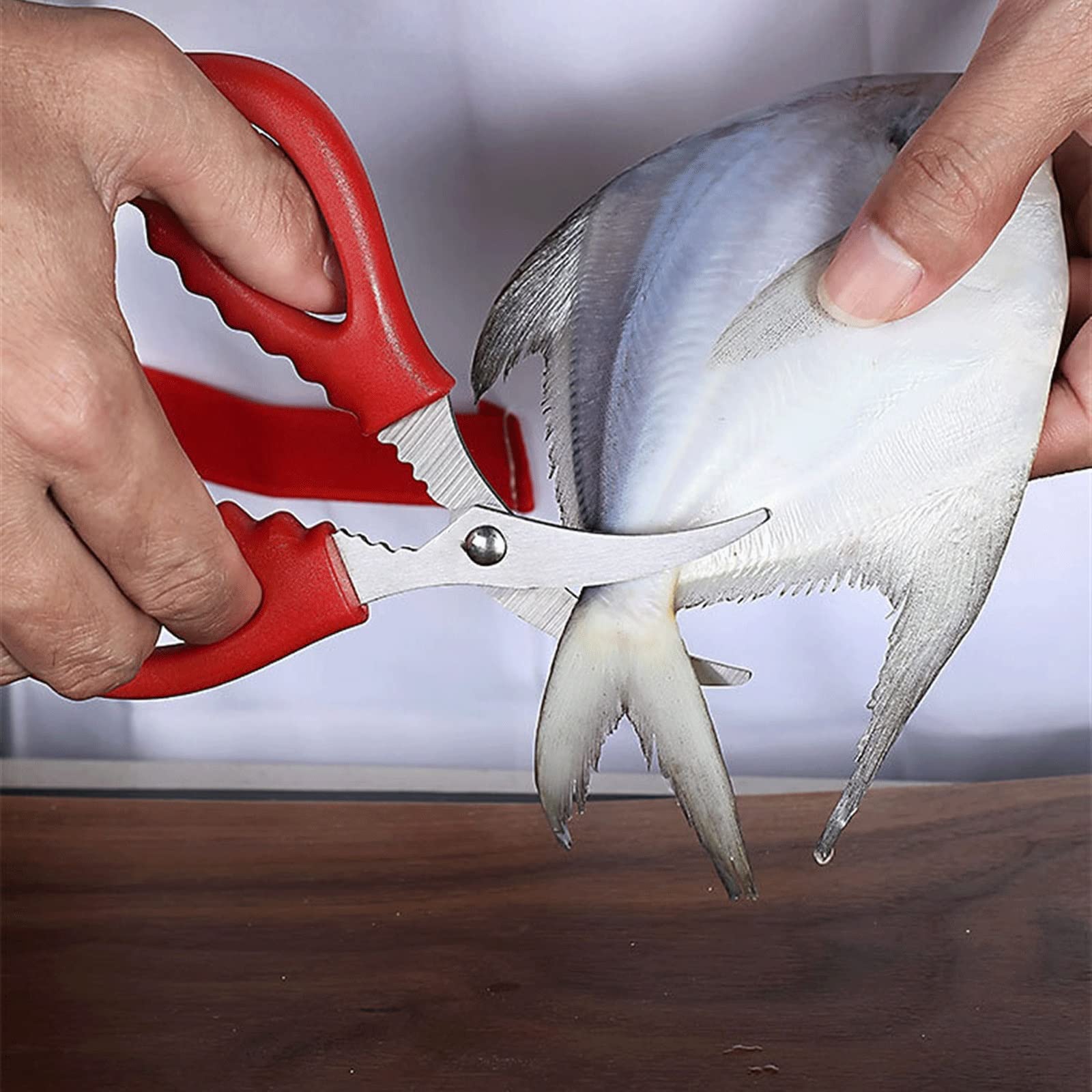 Küchenschere, Küchenschere, Garnelenkralle, Peeling, Edelstahl, Küchenschere (rot)