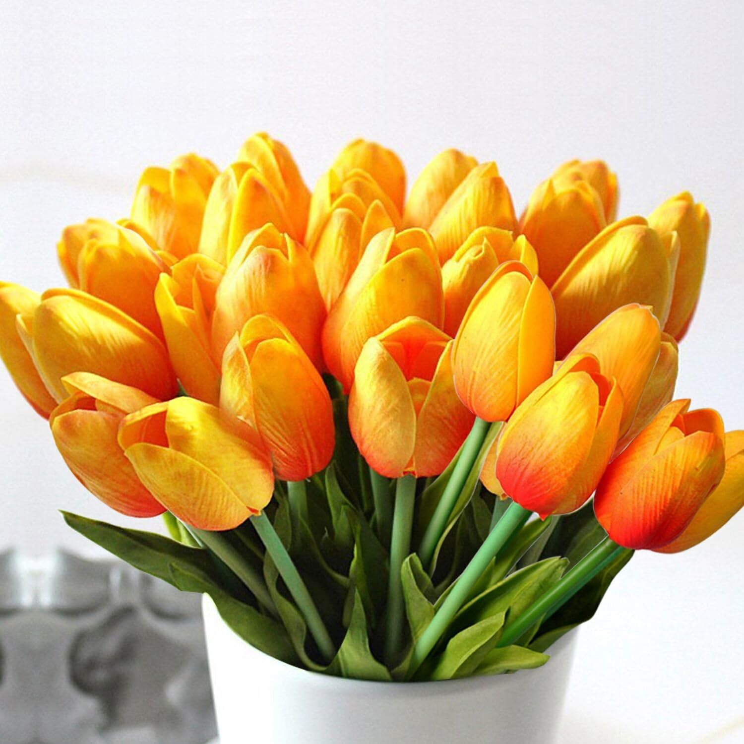 StillCool Artificial Flowers Tulip 12pc/Set Pu Stunning Holland Mini Tulip Real