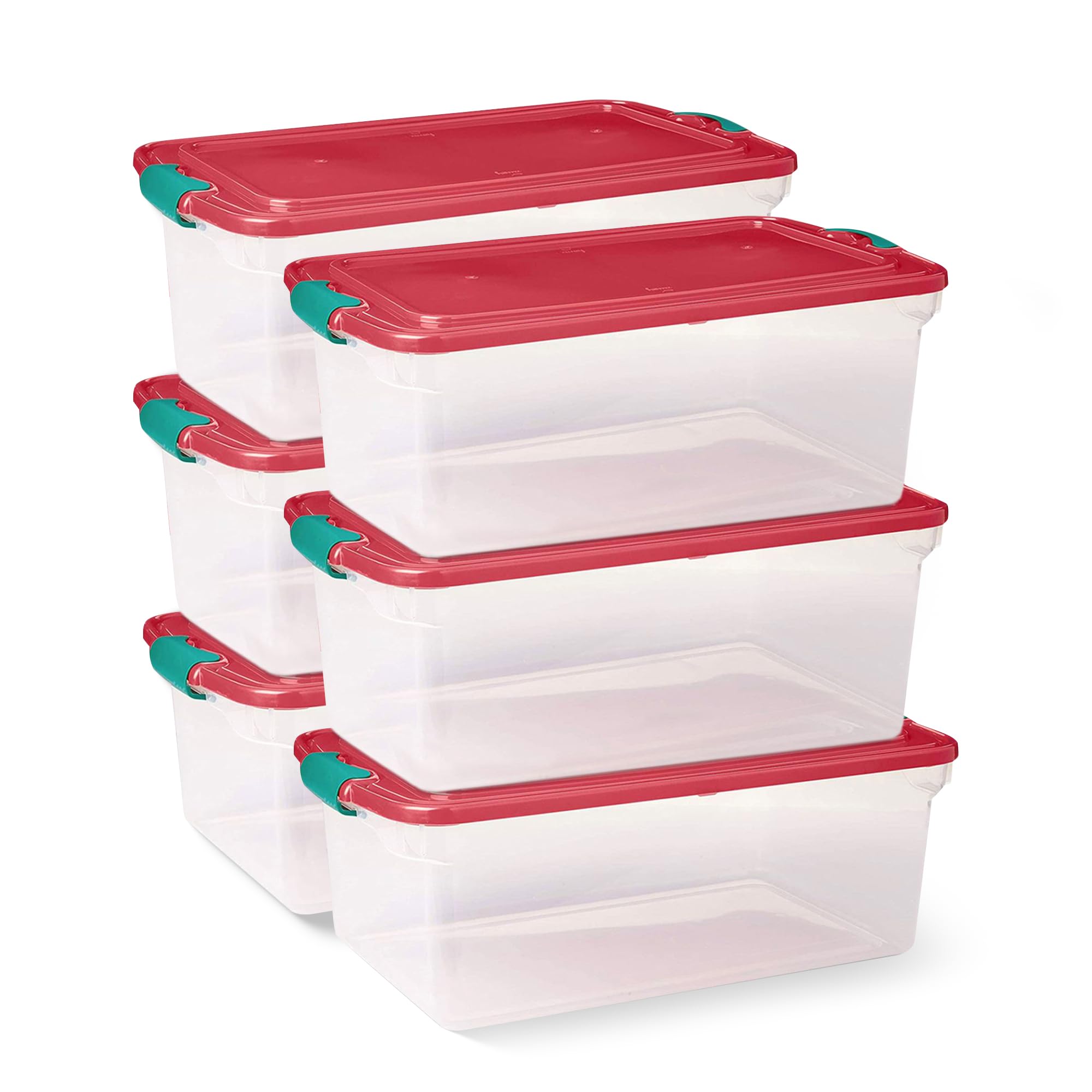 himemama　0724 Amazon.com: HOMZ 6-Pack Holiday Tote, Plastic Storage Organizer