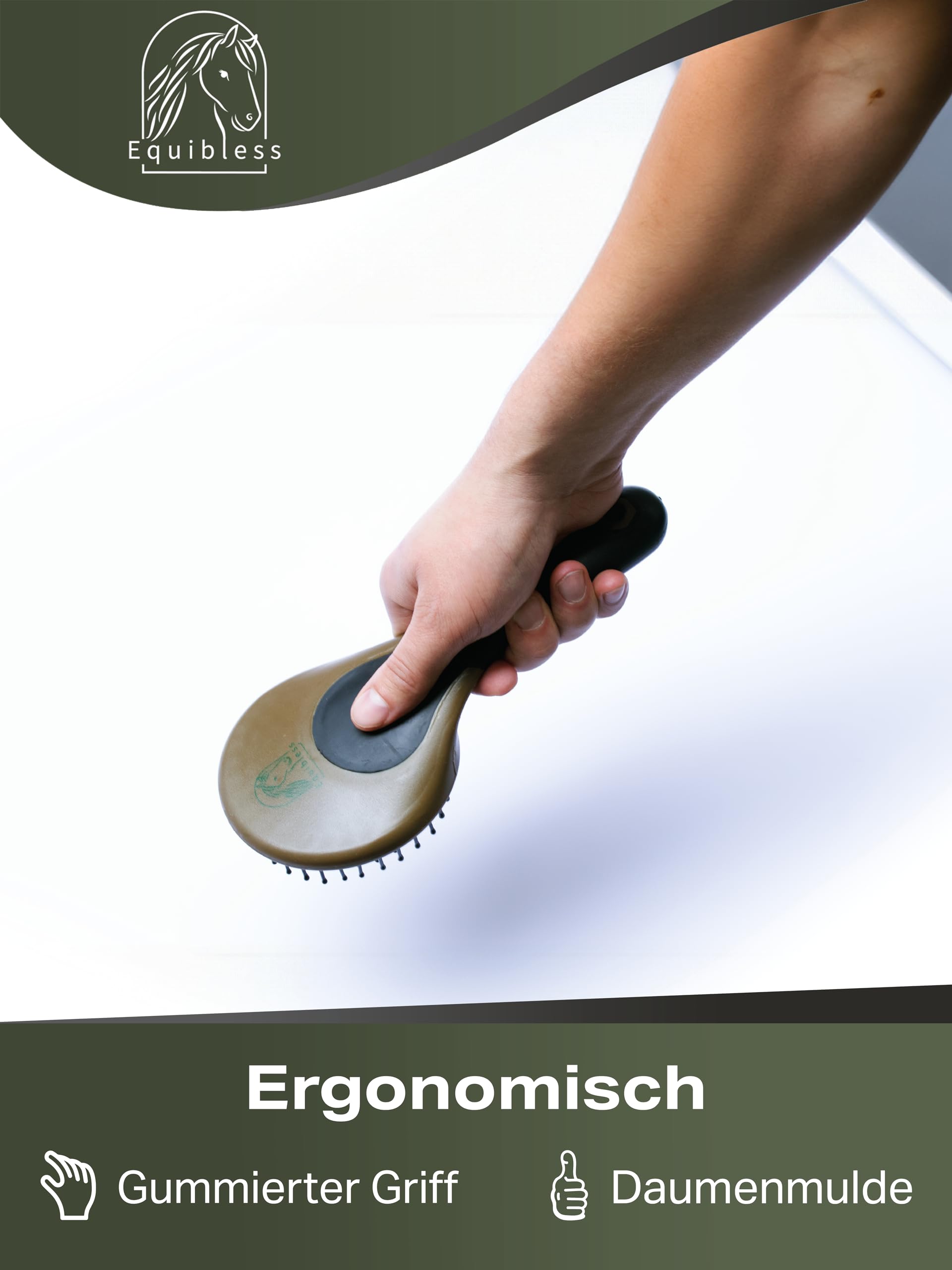 EQUIBLESS – szczotka do grzywy i ogona premium dla Twojego konia, grzebień do grzywy i ogona, szczotka do grzywy do czesania końskiego włosia