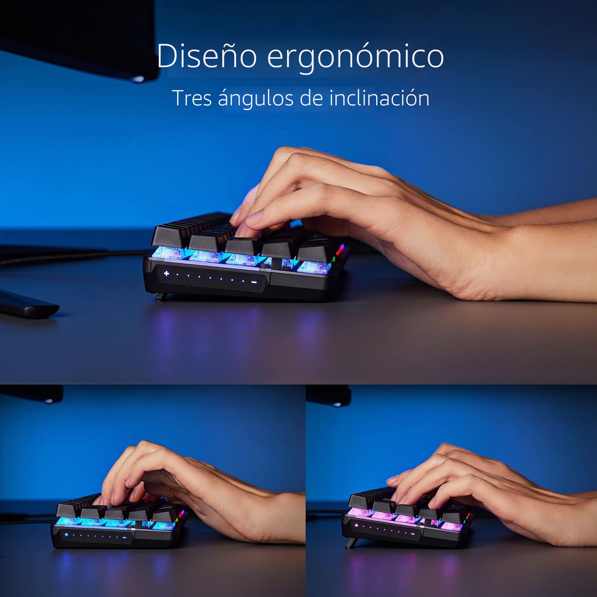 ASUS ROG Falchion Ace - Teclado mecánico para juegos, iluminación RGB, interruptores rojos ROG NX, teclado estabilizador, espuma insonorizante, teclas PBT, cableado con KVM, diseño italiano, blanco
