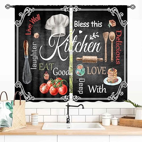 Miniatura 37 de Curtianos de cocina de granja, estilo rústico, tenedor y cuchara, estilo rústico, vintage, estilo rústico, vintage, estilo rústico, estilo rústico,