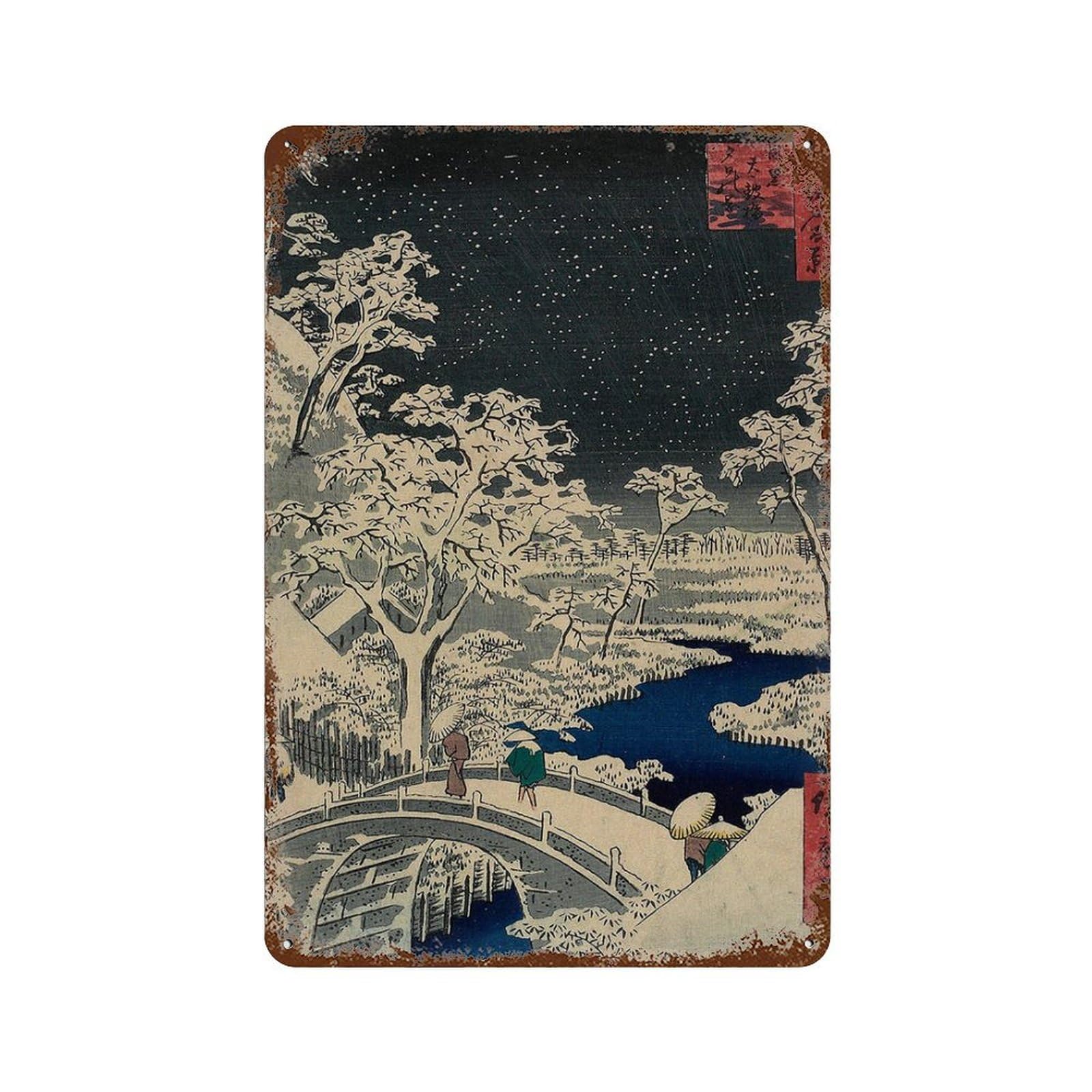 xiaoxiaoshen Beautiful Winter Scene Wall Decor Art Metal Tin Poster Modern Home Decor Art Home Bar Shop Decorations Vintage Sign 30x20cm