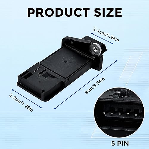 Miniatura 2 de Medidor de flujo de aire masivo MAF compatible con Nissan 350Z 370Z Altima Frontier Murano NV1500 NV2500 NV3500 Xterra Infiniti EX35 FX37 G35 G37